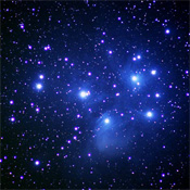 Otvorená hviezdokopa M45 (Plejády) - 1. september 2005