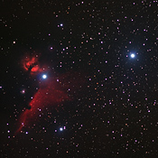 Nebula IC 434 and Orion's belt - 04 January 2008