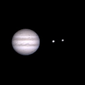 Jupiter moons: Europa occults Io - 14 January 2015