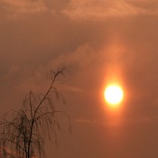 Sun pillar - 24 February 2011
